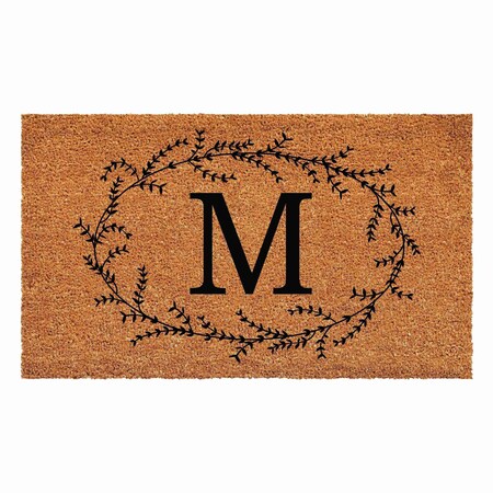 Calloway Mills Monogram Door Mat, Black, Natural, 17 in W x 29 in L 108361729M